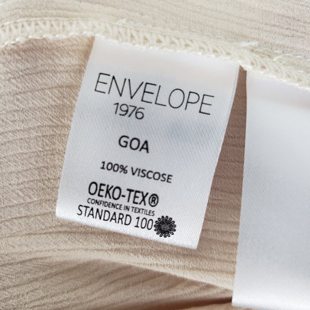 Envelope1976 Net-a-Porter Goa Pants NWT Ivory Satin Trouser Button Ankle Size 44 - Picture 14 of 16